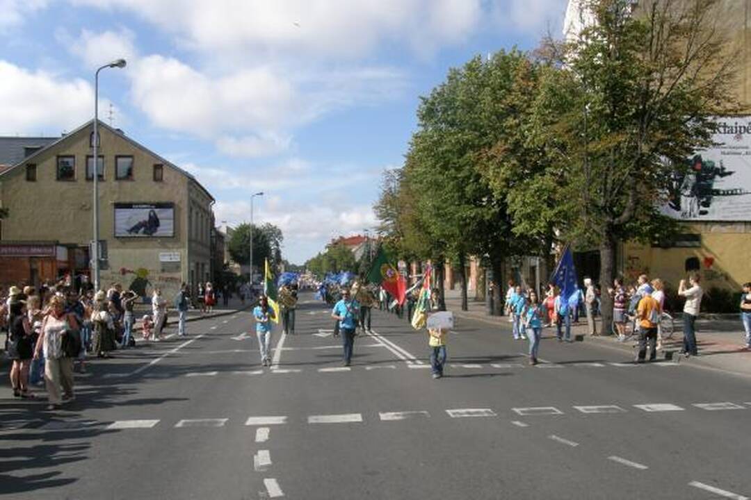 Per Klaipėdą žygiavo „Europiados“ paradas