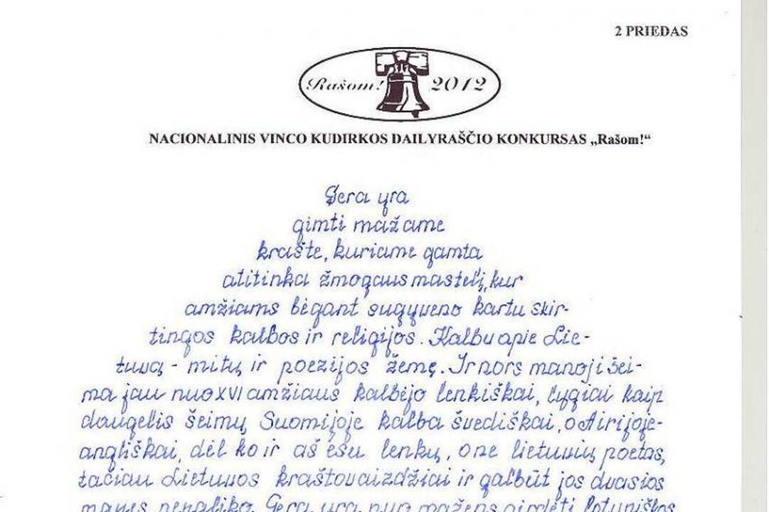 Dailyraščio konkurse susirungė daugiau kaip 8 tūkst. dalyvių 