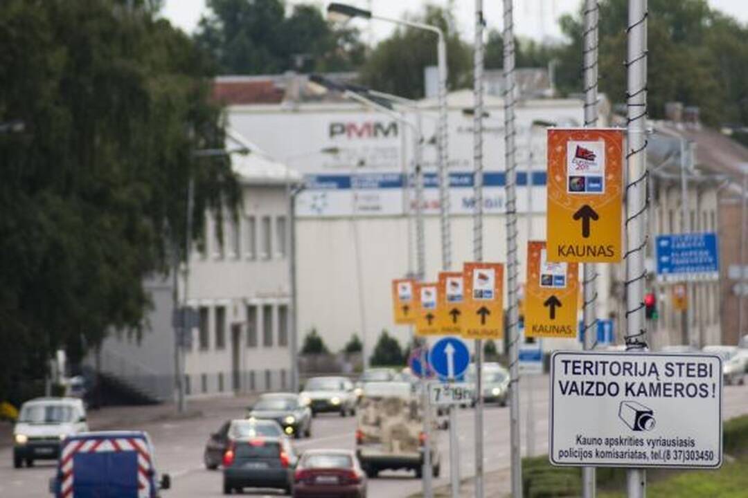 Kaune statomos nuorodos į „Žalgirio“ areną 