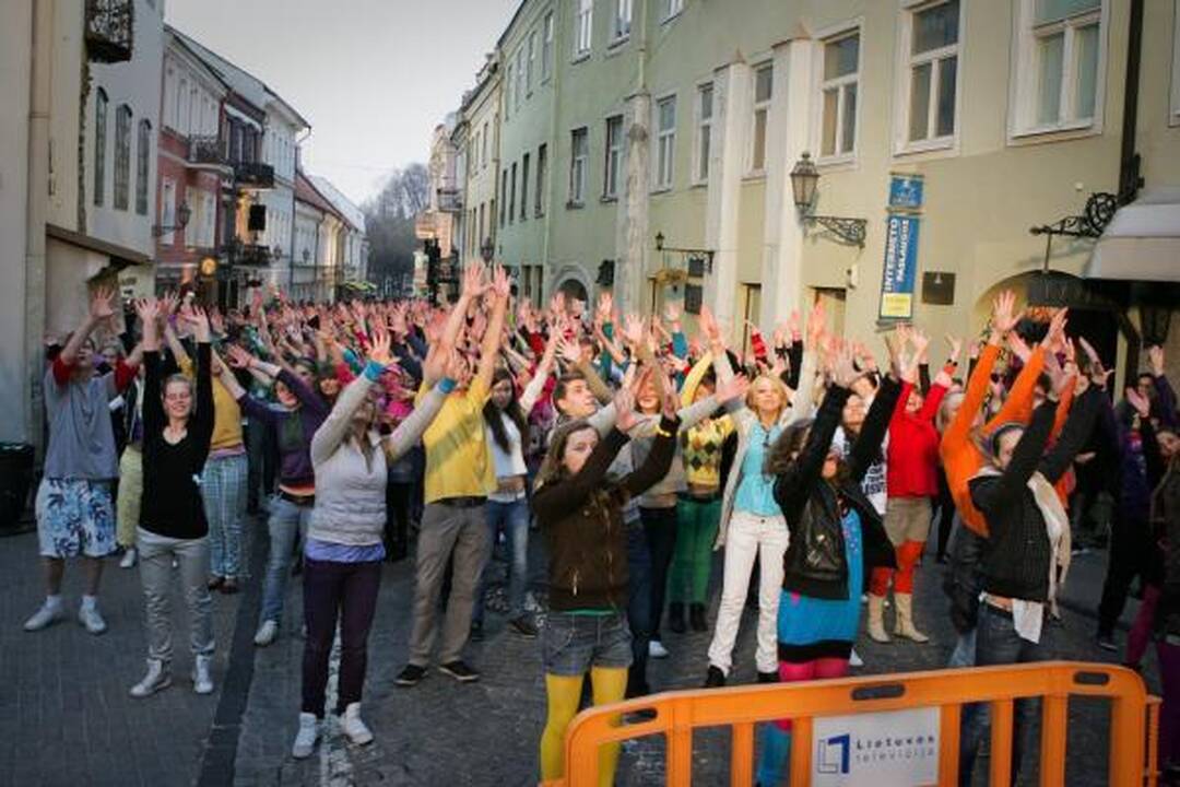 Vilniuje nufilmuota „Eurovizijos“ flashmobo akcija