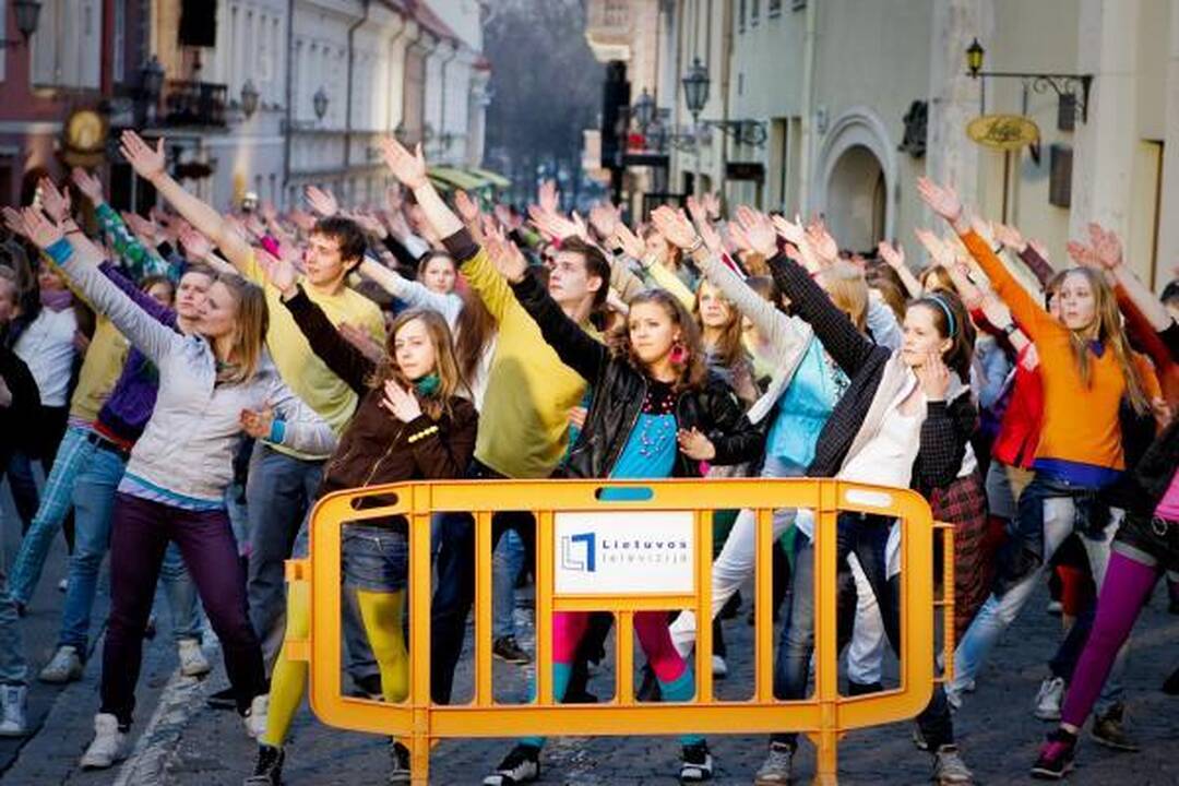 Vilniuje nufilmuota „Eurovizijos“ flashmobo akcija
