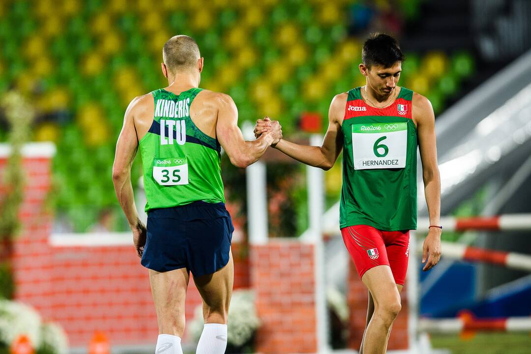 J. Kinderio pasirodymas olimpiadoje