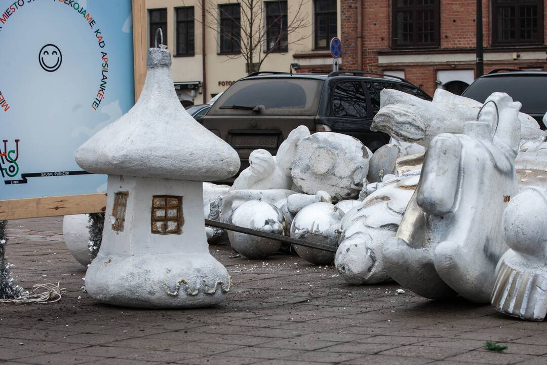 Kalėdų eglutės Kaune nebeliko