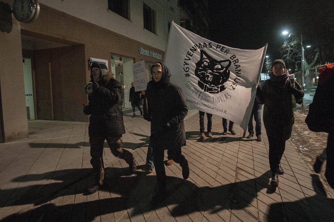 Protestas prie  restorano "Casa della pasta"