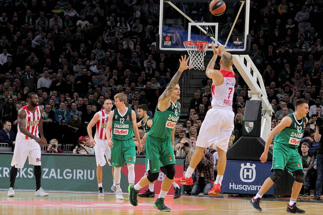 Eurolyga: „Žalgiris“ – „Olympiakos“ 75:88