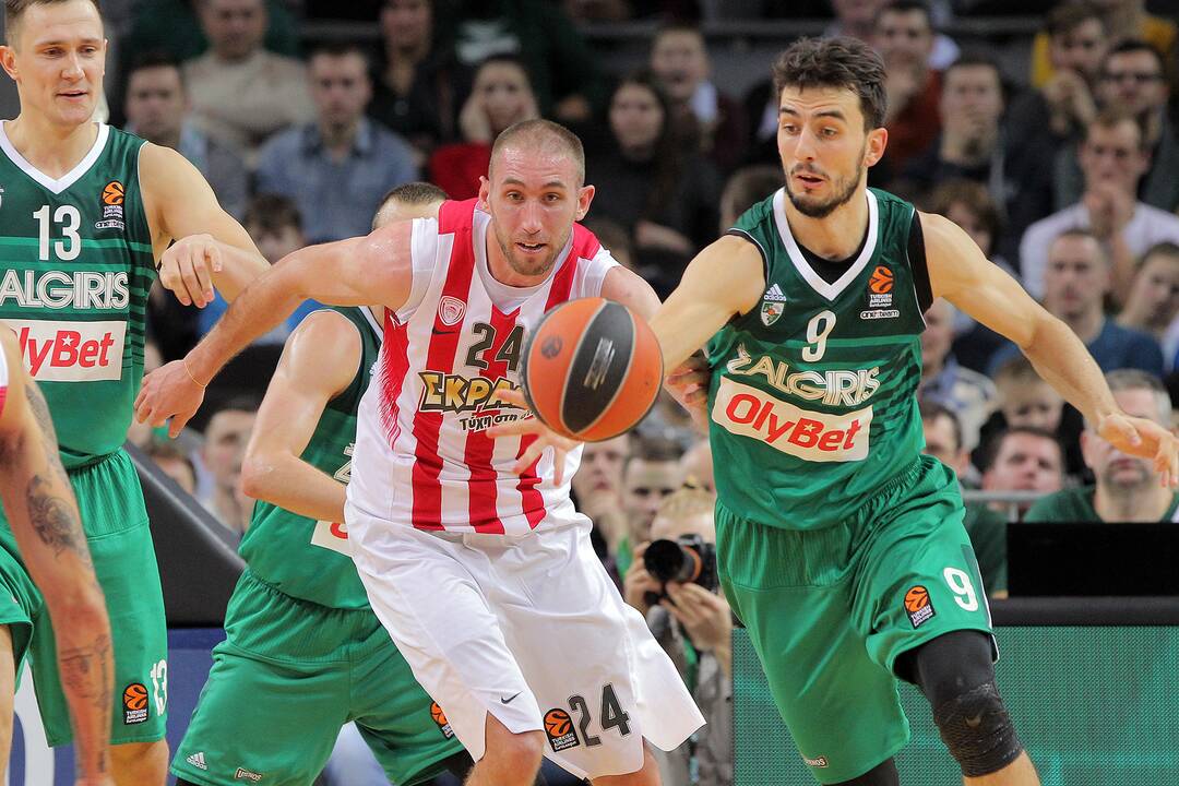 Eurolyga: „Žalgiris“ – „Olympiakos“ 75:88
