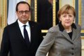 Francois Hollande ir Angela Merkel