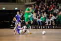  Čempionai: praėjusį salės futbolo A lygos sezoną Kauno žalgiriečiai (žalia apranga) finale nugalėjo Jonavos komandą.