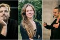 Aktualu: novatoriško kūrinio autorius (iš kairės) A.Gornatkevičių, P.Okunytę ir G.Dovydaitį įkvėpė vis daugiau įtakos viešajam gyvenimui darantys socialiniai tinklai, kurie mūsų pasirinkimams per pandemiją buvo svarbūs.