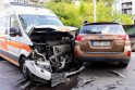  Greitosios pagalbos automobilio ir „Subaru“ avarija Antakalnyje