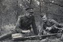 Adolfas Ramanauskas-Vanagas ir Albertas Perminas-Jūrininkas. Fotografuota Gražinos Pigagaitės 1946 m. Bingelių apylinkėse.