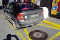 Akibrokštas: anot klaipėdiečio, neleistinoje vietoje automobilį palikusi vairuotoja į pastabas nereagavo.