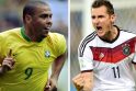 Ronaldo (kairėje) ir Miroslavas Klose