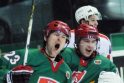 Pasiruošimą ledo ritulio čempionatui lietuviai baigė pergale