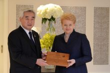 D. Grybauskaitei – Taekwondo 9-ojo dano juodasis garbės diržas