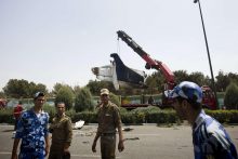 Netoli Teherano Mehrabado oro uosto sudužo lėktuvas