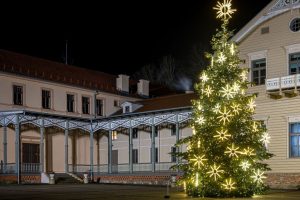 Palanga šventiškai suspindo tūkstančiais šviesų: miestą užbūrė M. K. Čiurlionio Kalėdų pasaka