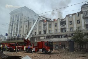 Rusai iš artilerijos apšaudė Kupiansko centrą