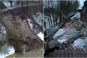 Tauragėje dėl nuošliaužos siūloma skelbti ekstremalią situaciją