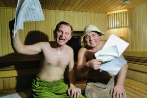 L. Mikalauskas ir V. Lukočius repetuoja net pirtyje