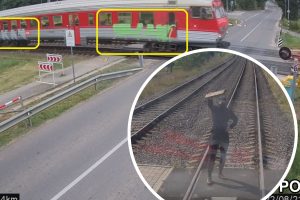 Vilniuje siautėjo kaukėta trijulė: dažais apipurškė traukinio vagonus