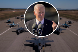 J. Bidenas nesutinka siųsti JAV naikintuvų F-16 į Ukrainą