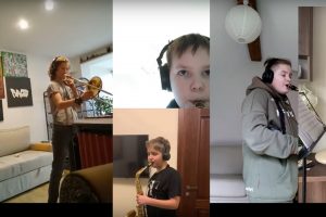 Karantinas mokiniams – ne kliūtis: subūrę virtualų ansamblį užgrojo žinomą kūrinį