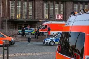 Vokietijoje nušautas peiliu švaistęsis užpuolikas
