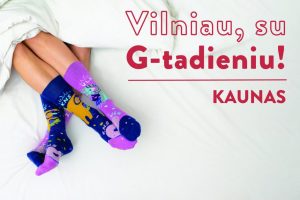 Kauno staigmena Vilniui: sostinės gimtadieniui sukūrė šventines kojines