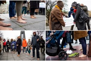 Protesto basomis prieš galimybių pasą dalyvė: atėjau, kad „atsiknistų“ jie nuo mūsų vaikų