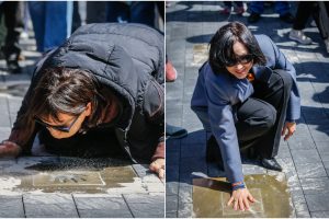 Neringoje atidarytas Šlovės takas, jį papildė penkių atlikėjų delnų įspaudai