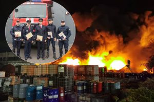 „Žalvarį“ gesinę ugniagesiai: kiti gaisrai, palyginti su šiuo, buvo tarsi žaisliukai