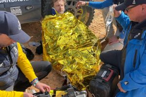 Dakaro ralis: traumą patyręs B. Vanagas išskraidintas sraigtasparniu