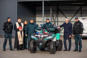 Klaipėdos rajono policijos pareigūnai nuo šiol galės patruliuoti ir naujuoju keturračiu