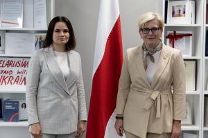Premjerė Vilniuje susitiko su S. Cichanouskaja