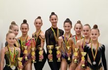 Čempionate Klaipėdos gimnastės pasipuošė visų spalvų medaliais