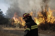 Ugniagesiai: netoli Graikijos sostinės siautėję gaisrai – suvaldyti