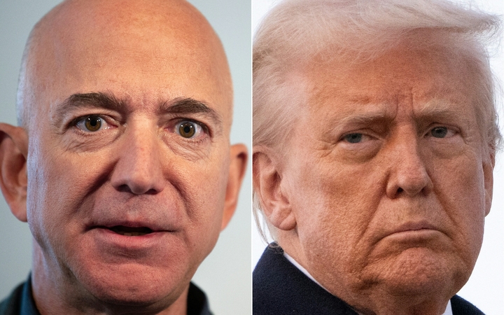 Jeffas Bezosas ir Donaldas Trumpas