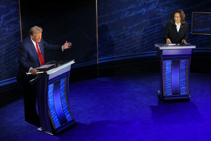 Donaldas Trumpas ir Kamala Harris