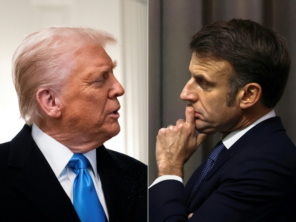 Donaldas Trumpas ir Emmanuelis Macronas