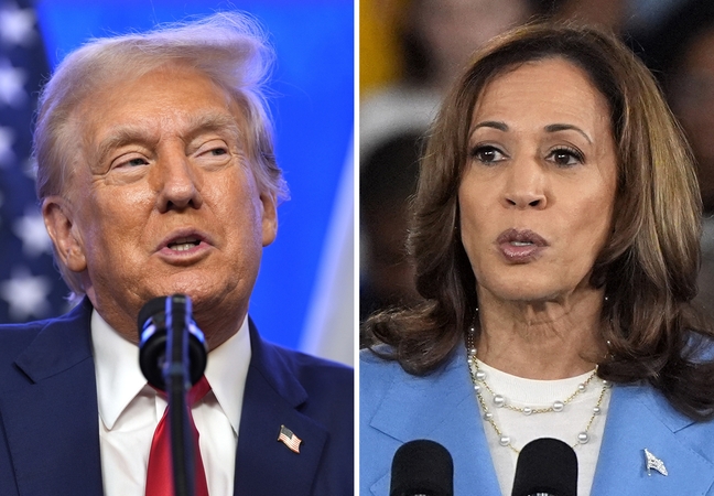 Donaldas Trumpas ir Kamala Harris