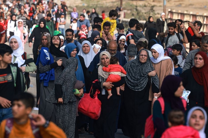Izraelio kariuomenė: į pietinę Gazos Ruožo dalį jau pasitraukė 900 tūkst. žmonių