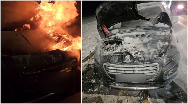 Vilniuje užsiliepsnojo automobilis
