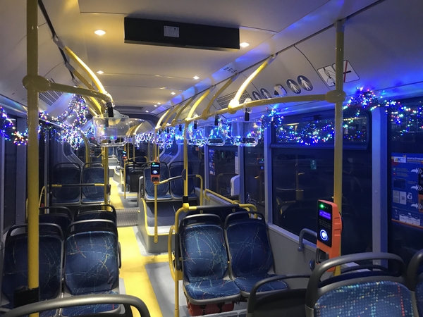 Klaipėdoje kursuoja „Kalėdiniai autobusai“: išpuošė švytinčiomis girliandomis