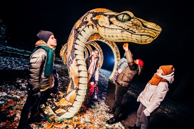 Kauno VDU botanikos sode – unikalus šviesų festivalis „Džiunglių knyga“