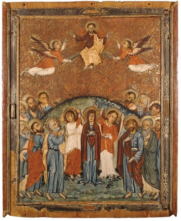 Stilius: XVII a. Voluinėje sukurta Kyjivo Pečorų lauroje saugoma ikona „Žengimas į dangų“.