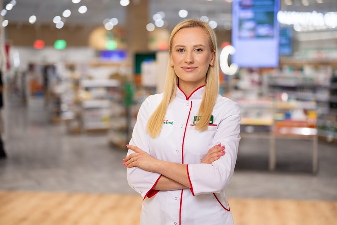 „Eurovaistinės“ vaistininkė Gabija Kruopytė.