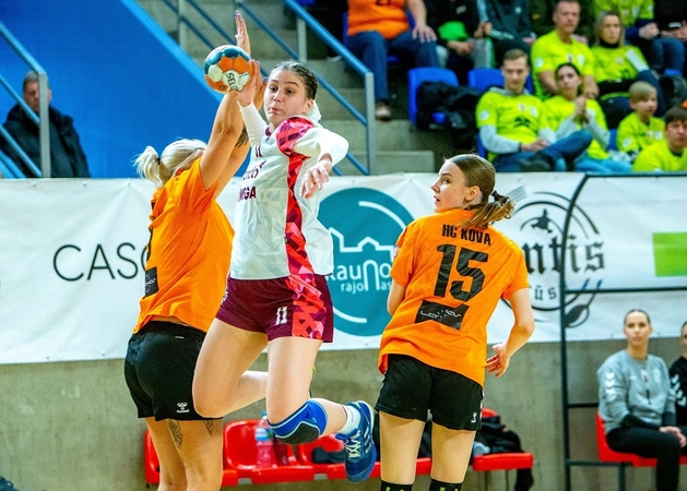 Snaiperė: „Cascados-Garliavos SM“ žaidėja M. Ustilaitė per trejas pusfinalio rungtynes pelnė iš viso 25 įvarčius.