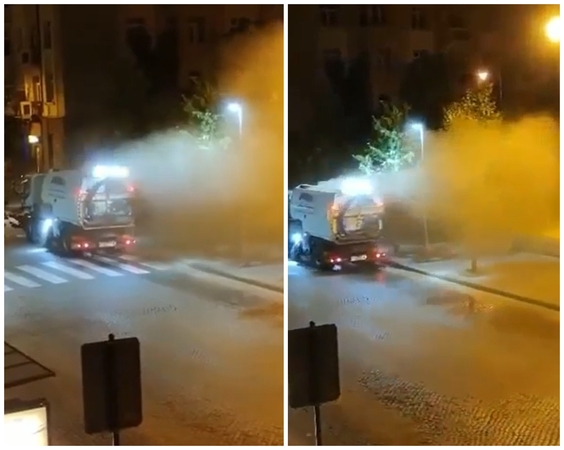 Klaipėdiečiams kilo įtarimų: kuo naktį purškiamos gatvės?