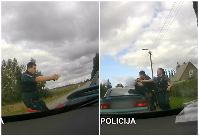 Cirkus kelyje krėtęs ir policijos automobilį taranavęs girtas pakruojietis apsiramino tik areštinėje